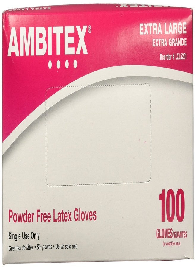 Ambitex Multipurpose Latex Powder Free Gloves, Extra Large, 100 per Box - Image 1